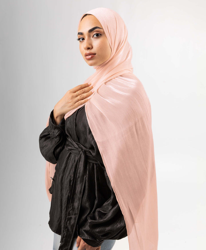 Organza Crinkle Satin Scarf