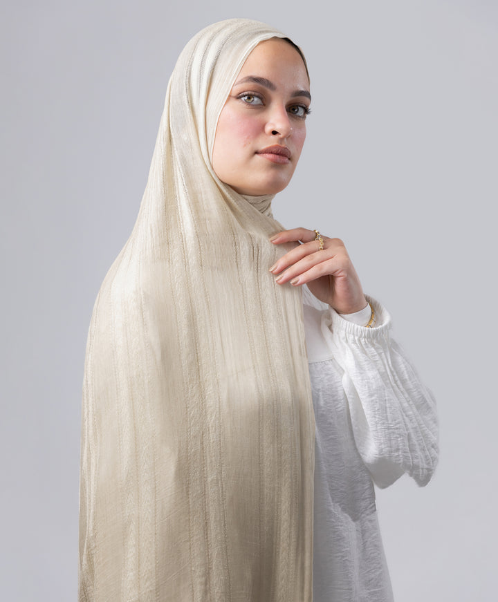 Striped Marble Linen Scarf