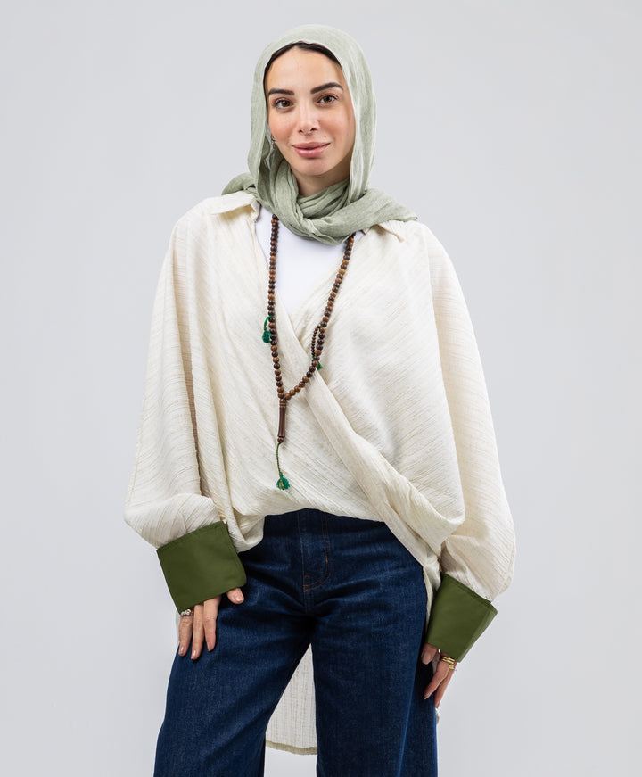 Cross Linen Blouse