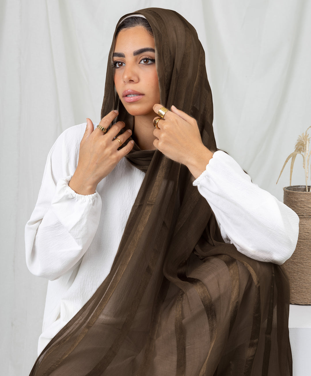 Lustrous Linen Scarf