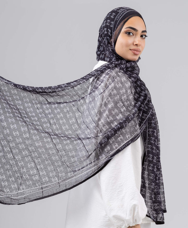 Liora Satin Round Crushed Scarf