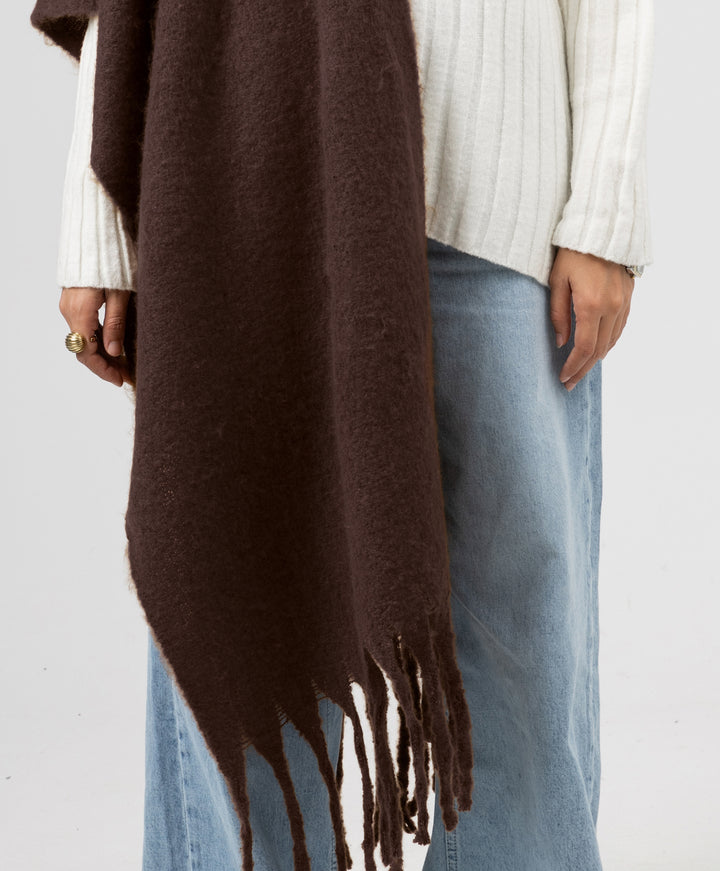 Essential Shawl-Dark Brown