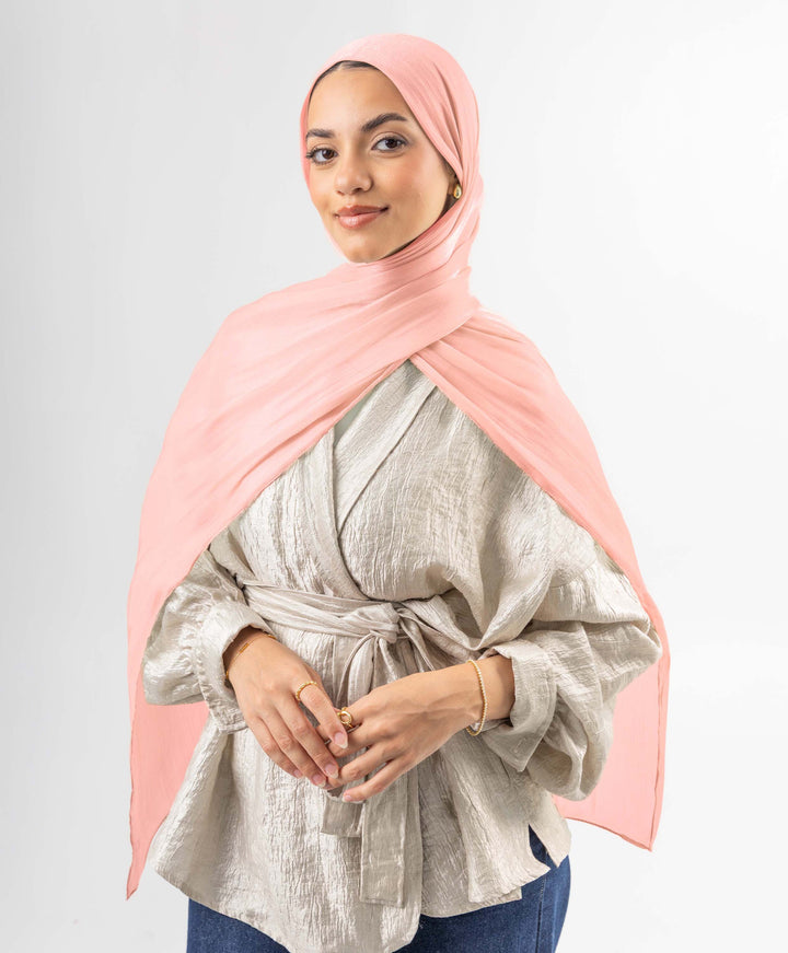 Organza Crinkle Satin Scarf