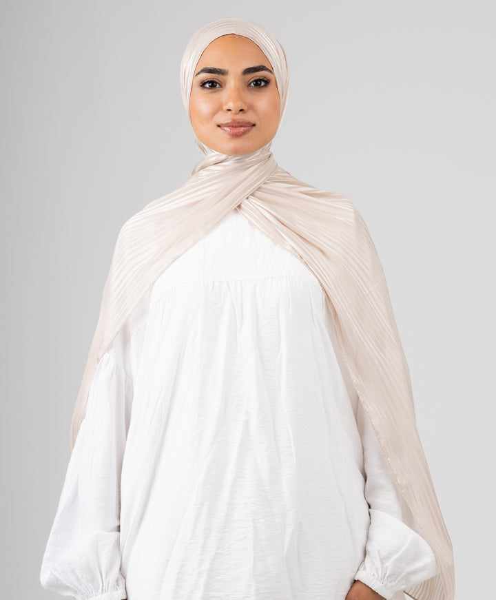 Linear Satin Chiffon Scarf