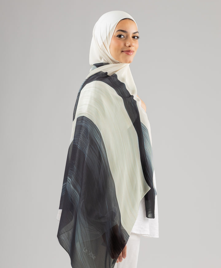 Ink Wash Chiffon Scarf