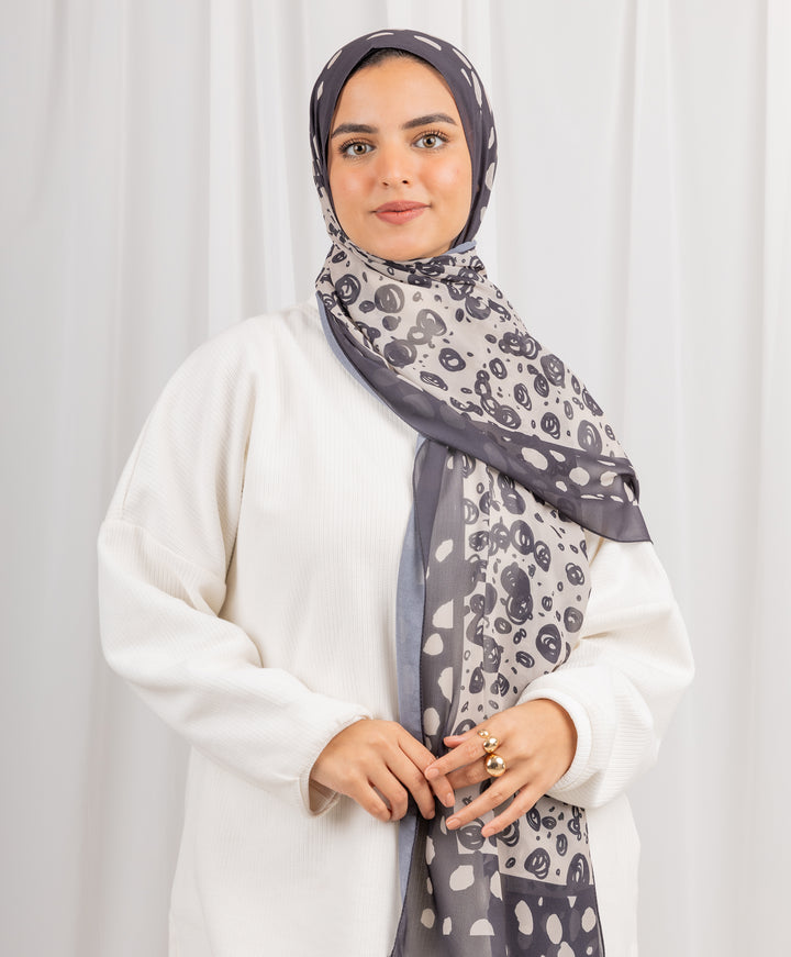 Dalmatian Chiffon Scarf