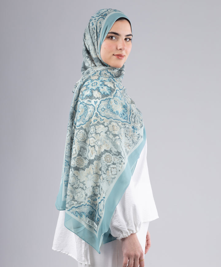 Aqua Chiffon Scarf