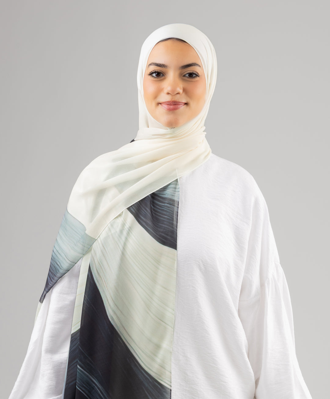 Ink Wash Chiffon Scarf