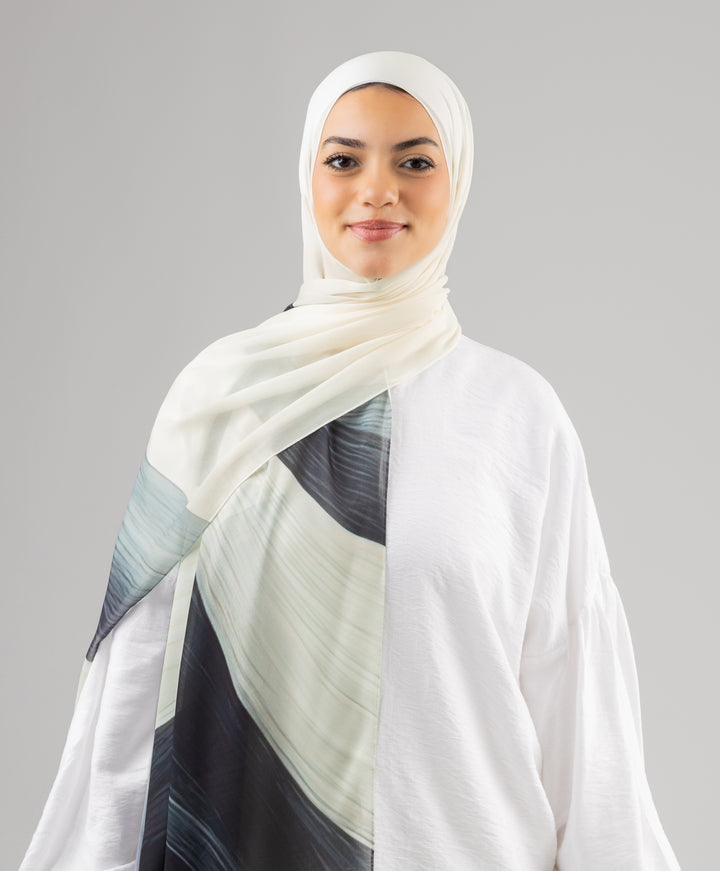 Ink Wash Chiffon Scarf