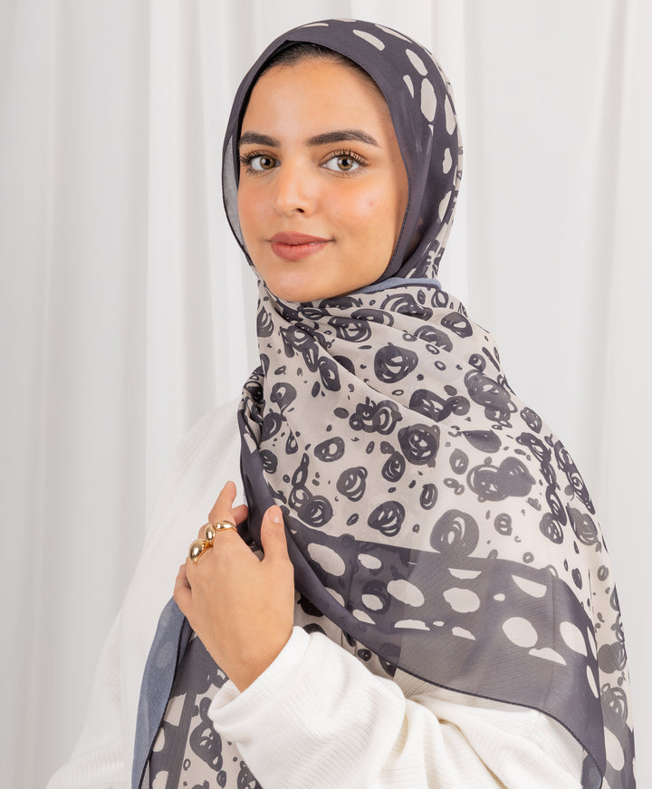 Dalmatian Chiffon Scarf