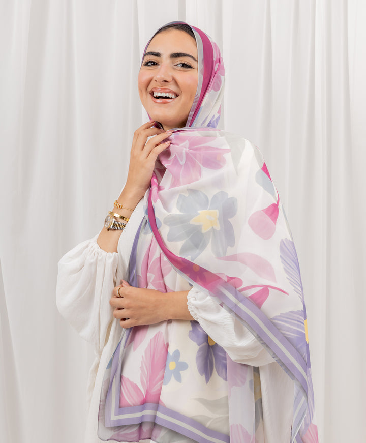 Picnic Printed Chiffon Scarf