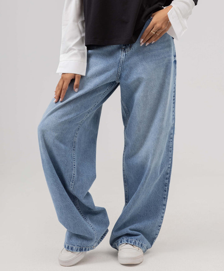 Wide Leg Denim Pants