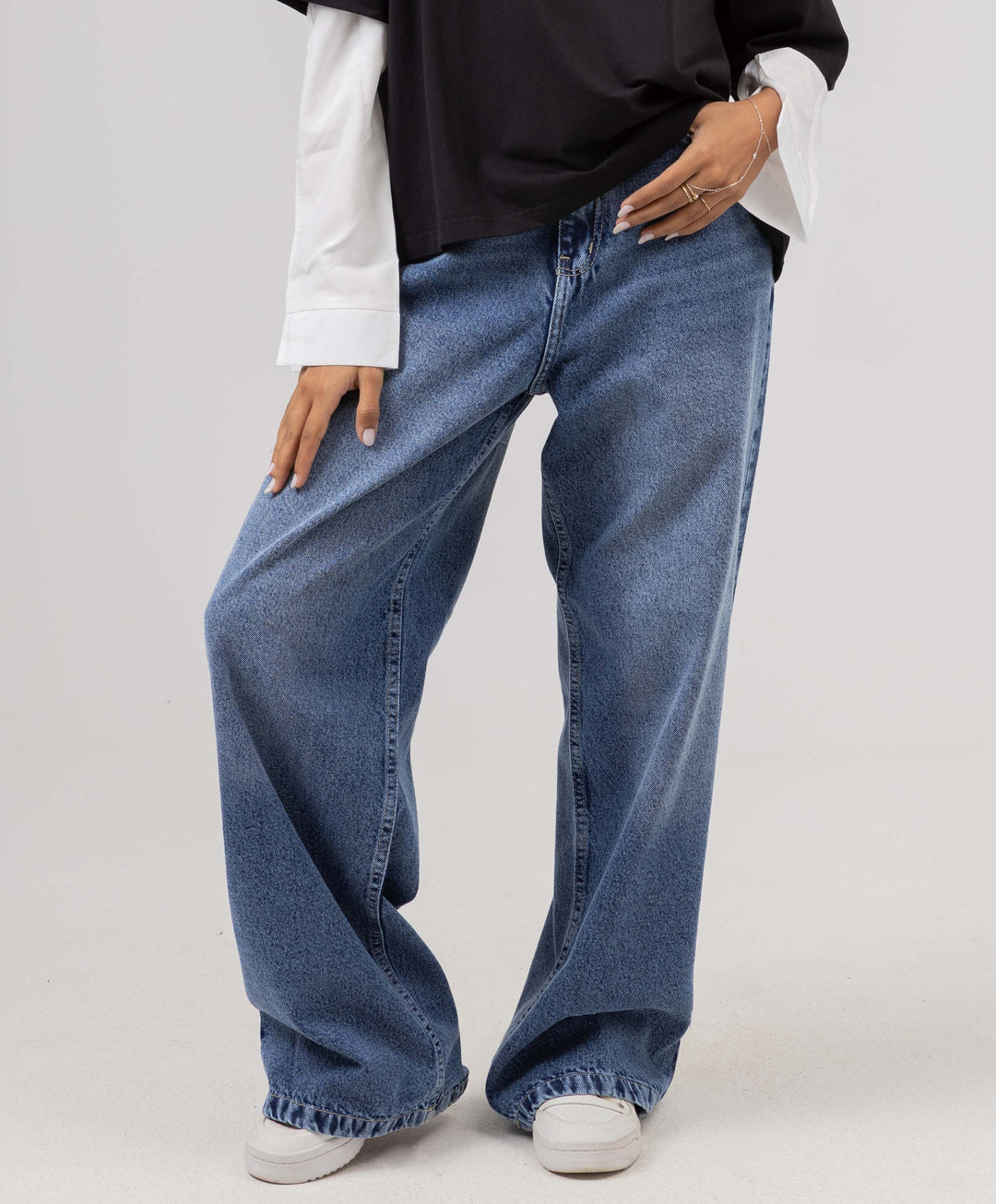 Wide Leg Denim Pants
