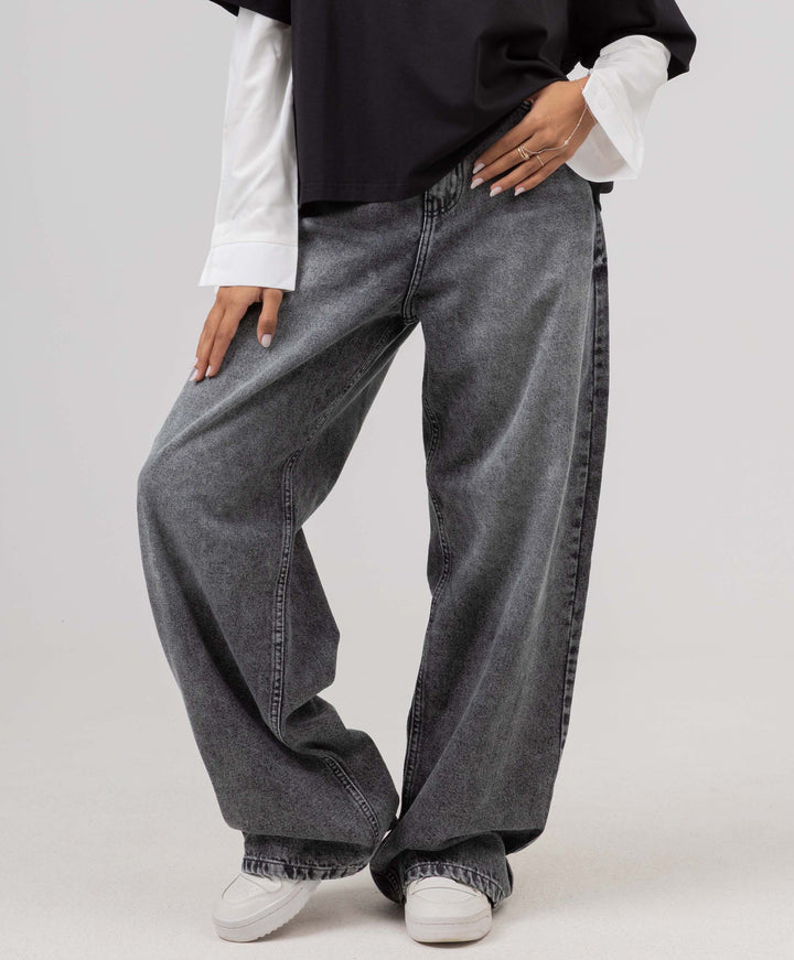 Wide Leg Denim Pants