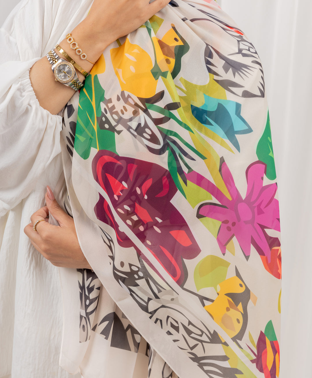 Tropical Chiffon Scarf