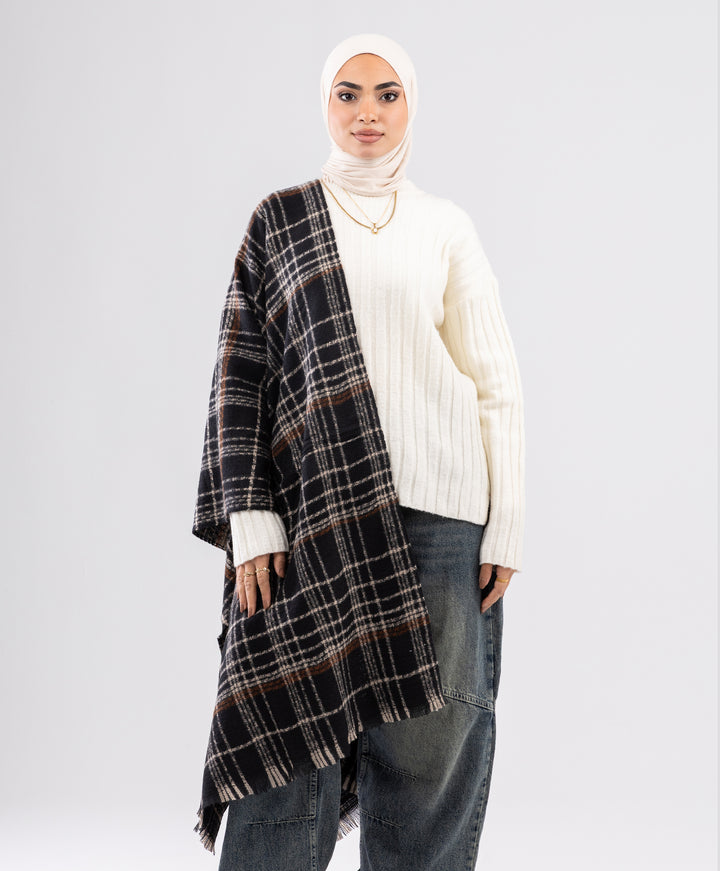 Comfy Plaid Shawl