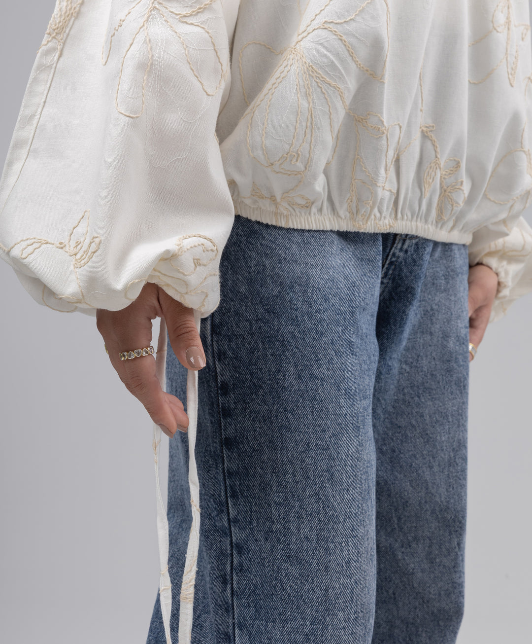 Botanical Embroidered Blouse