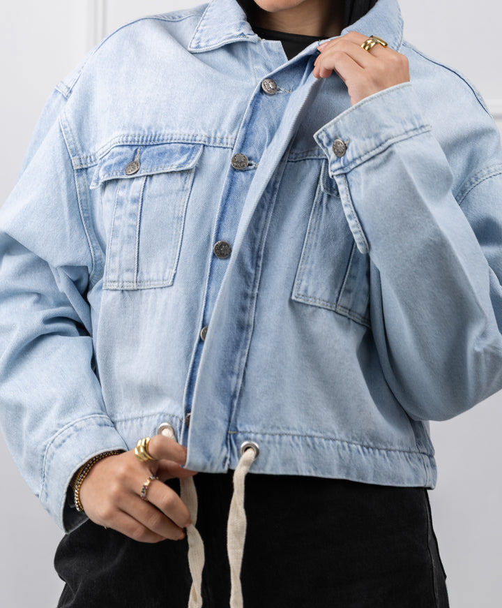 Corded Short Denim Jacket