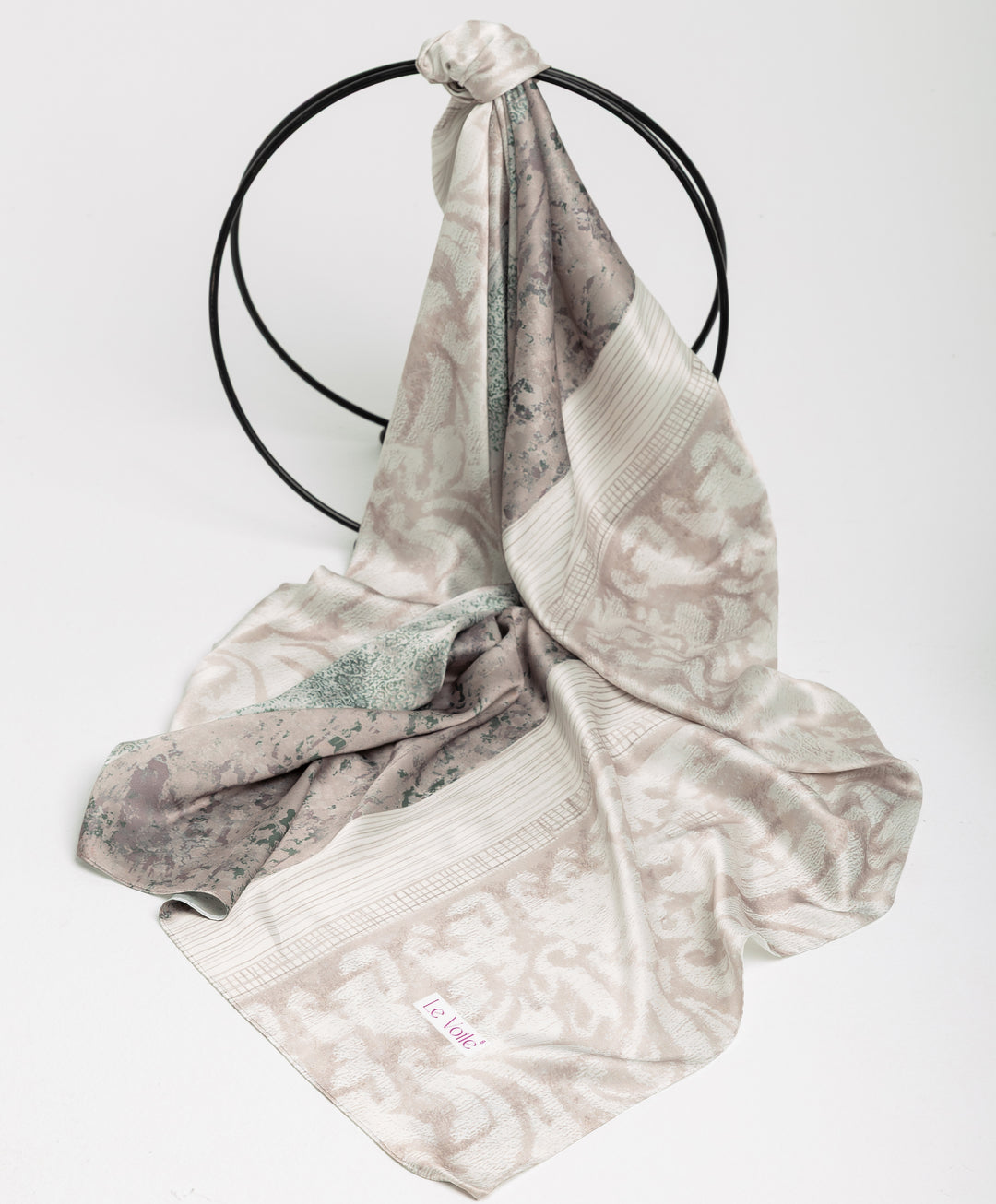 Printed Thick Satin Sq. Scarf