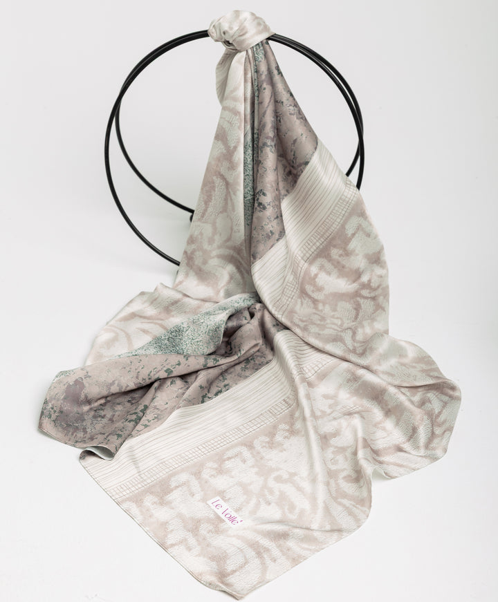 Printed Thick Satin Sq. Scarf