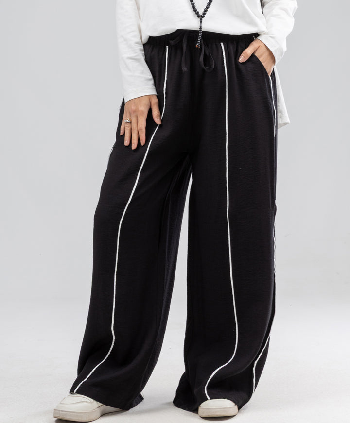 Piping Linen Pants