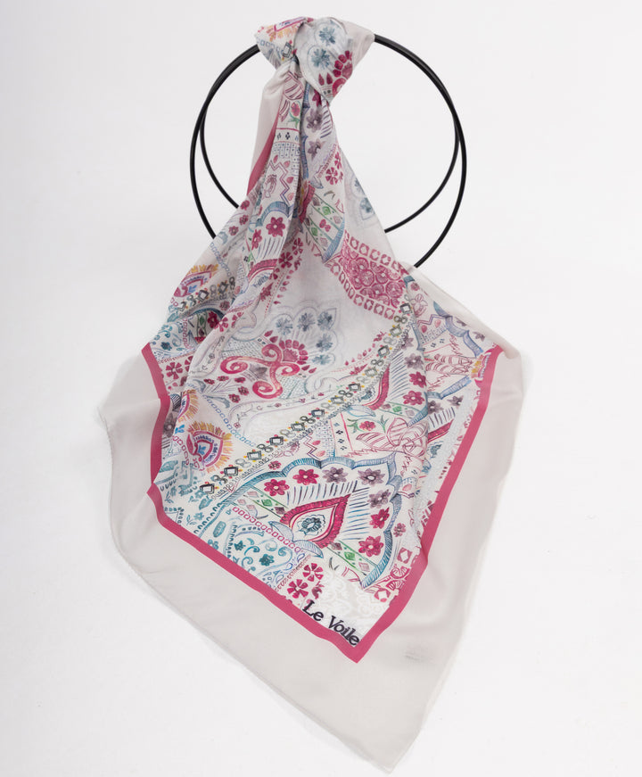 Printed Thick Satin Sq. Scarf