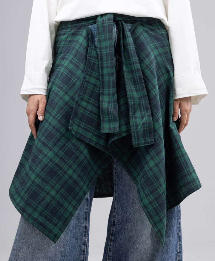 Wrap Carreaux Skirt