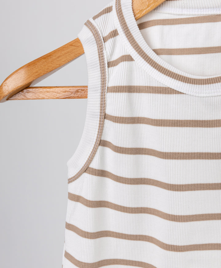 Stripped Sleeveless Shirt