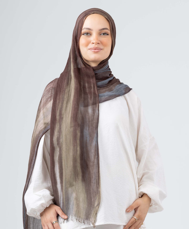 Tie Dye Linen Scarf