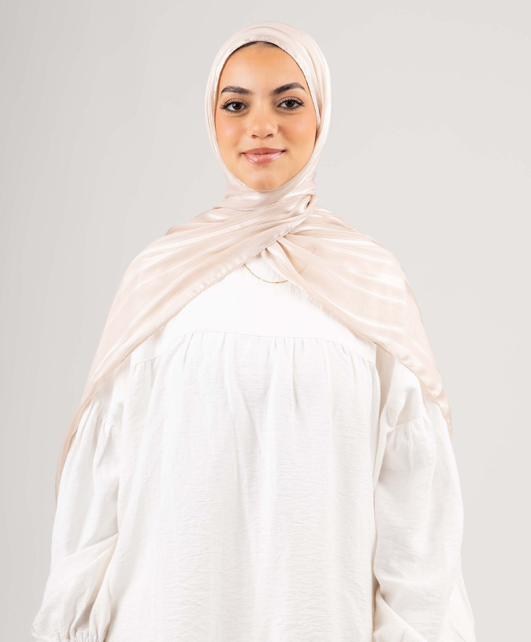 Dainty Satin Chiffon Scarf