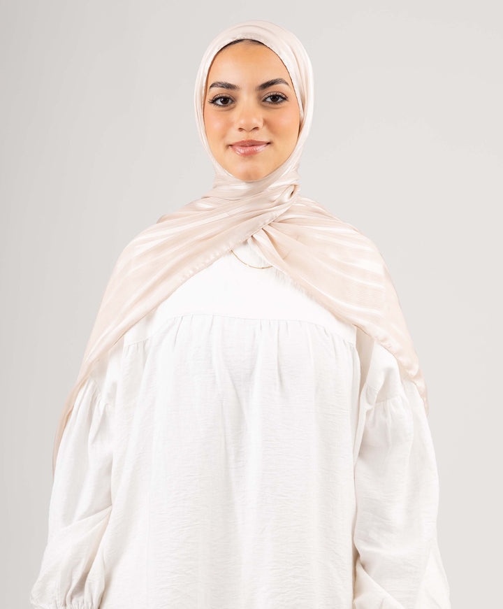 Dainty Satin Chiffon Scarf
