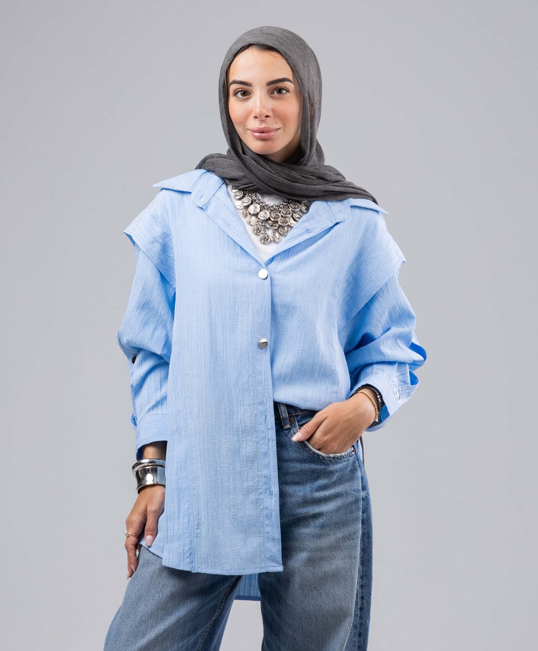 Buttoned Crushed Shirt