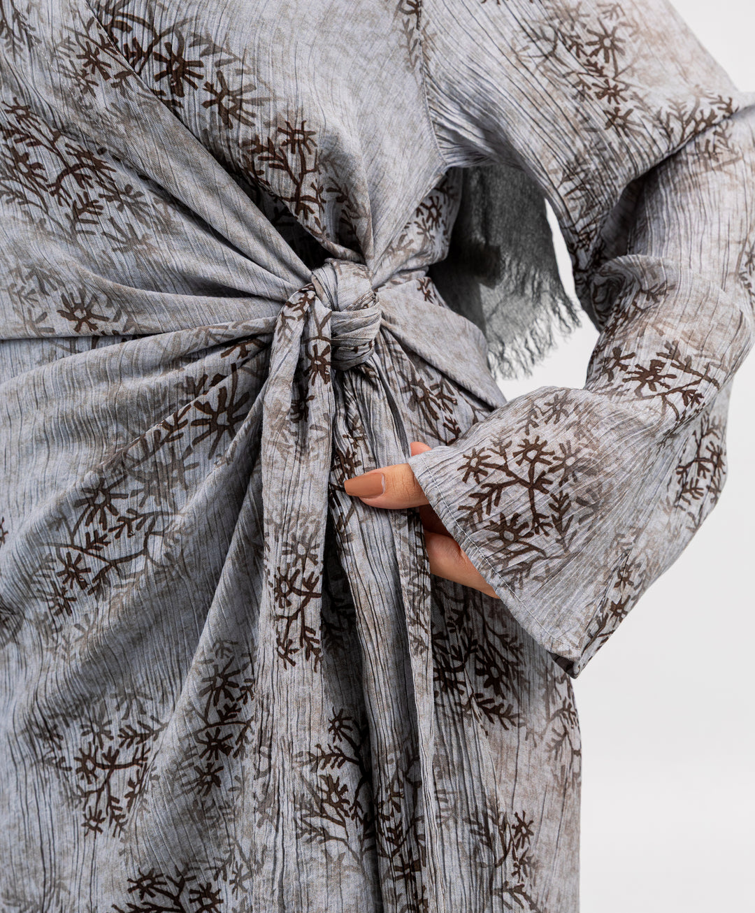 Fleuri Crinkle Wrap Dress