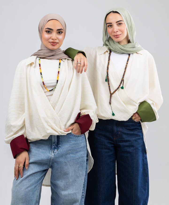 Cross Linen Blouse