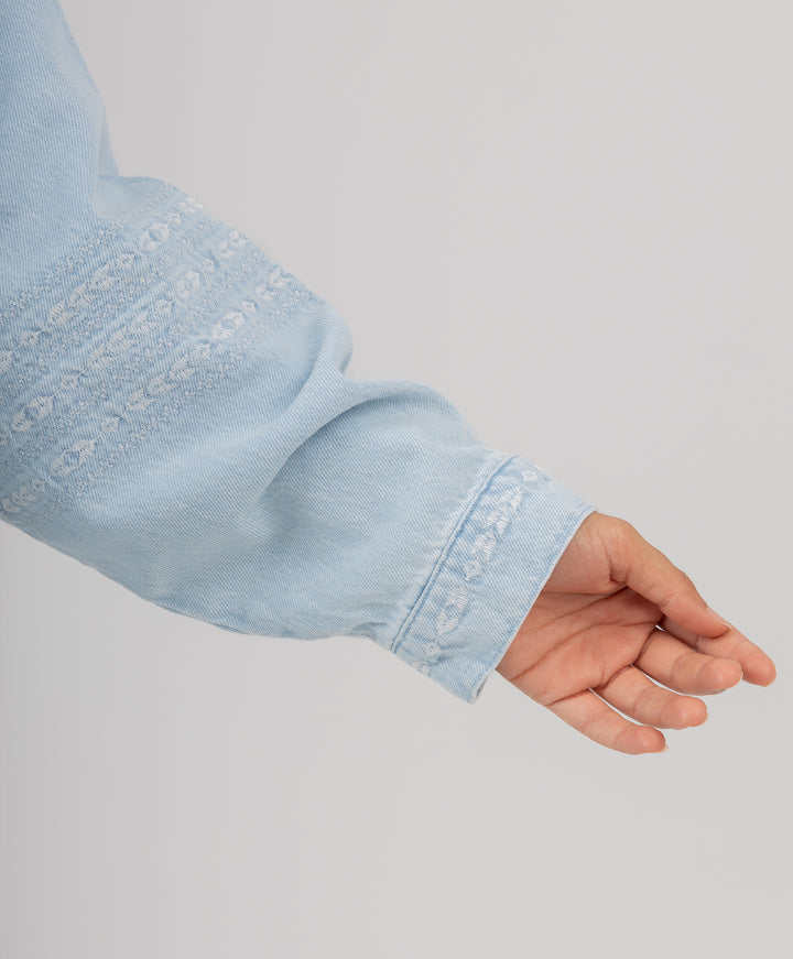Embroidered Denim Shirt