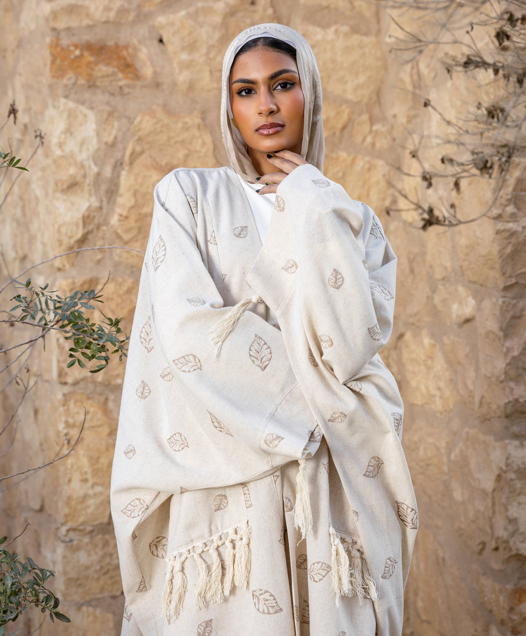 Gold Leaf Linen Kaftan