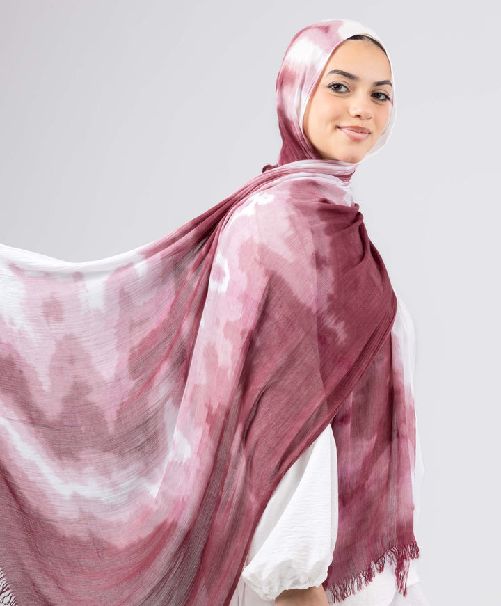 Wave Dye Linen Scarf