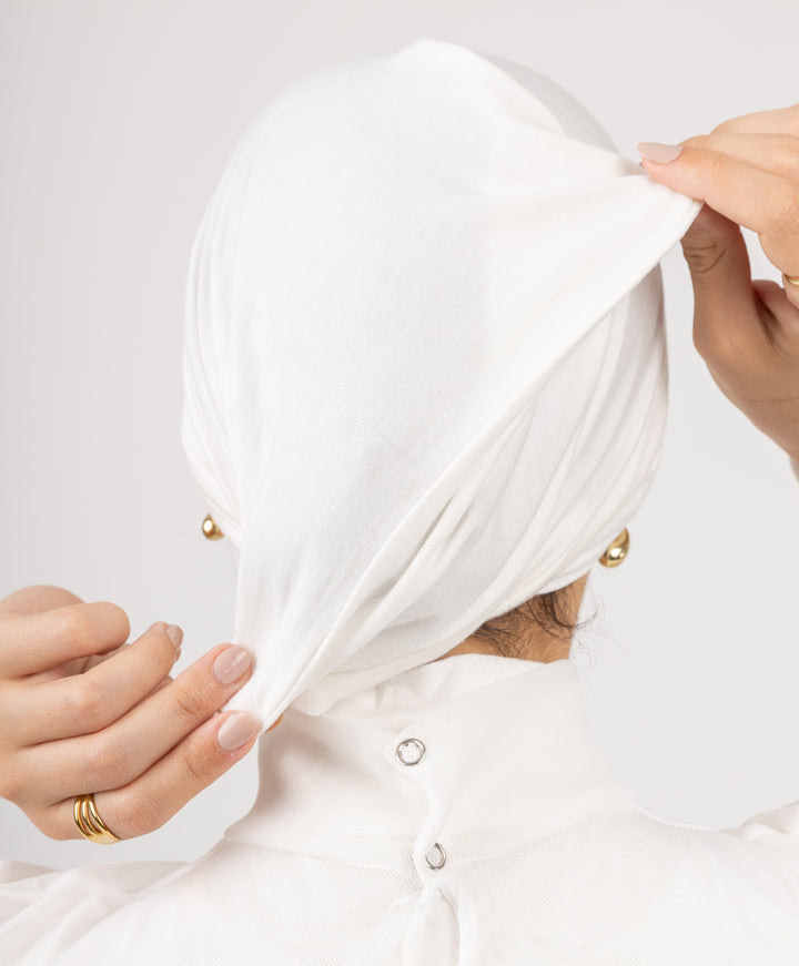 Pleated Cotton Lycra Underscarf