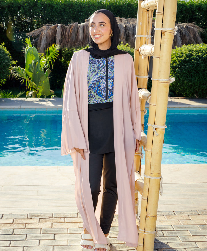 Ruffle Sleeve Chiffon Kimono