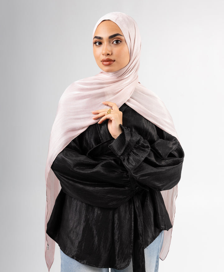Organza Crinkle Satin Scarf