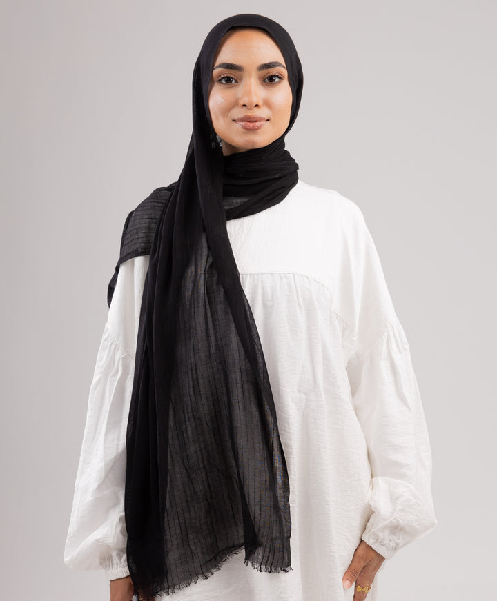 Stripy Linen Scarf