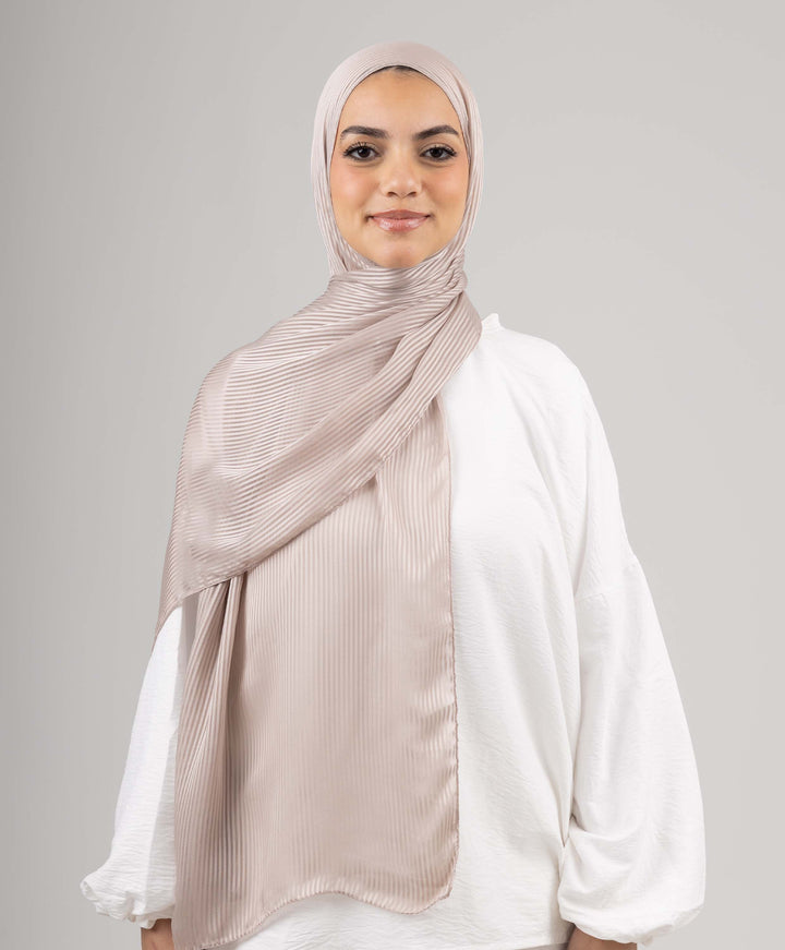 Lined Satin Chiffon Scarf