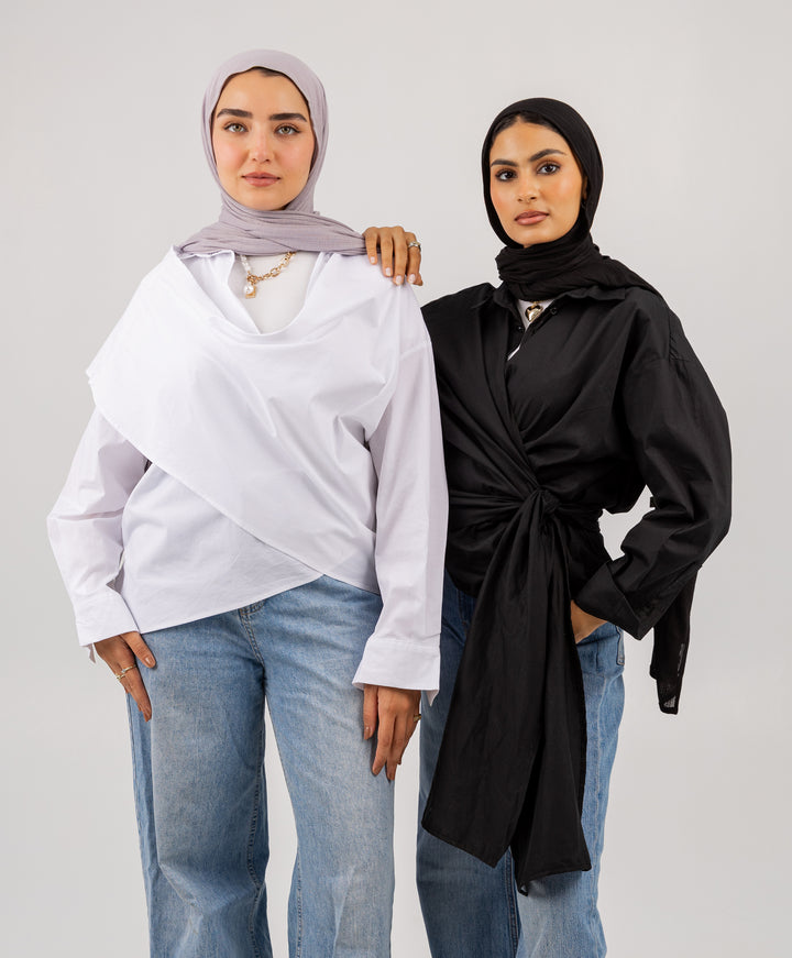 Wrap Poplin Shirt