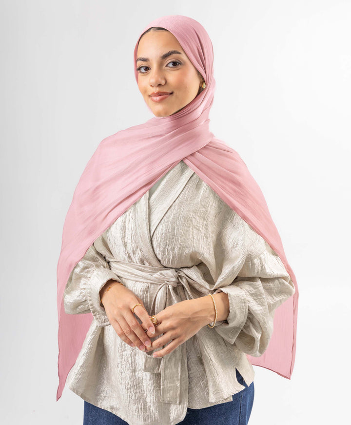 Organza Crinkle Satin Scarf