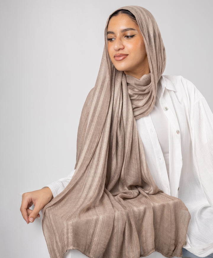 Striped Marble Linen Scarf