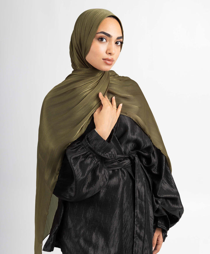 Organza Crinkle Satin Scarf