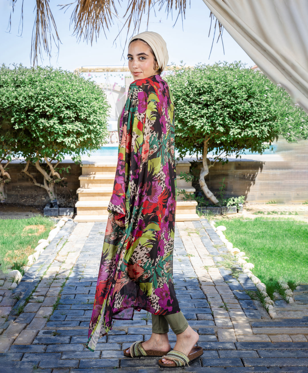 Printed Chiffon Kimono