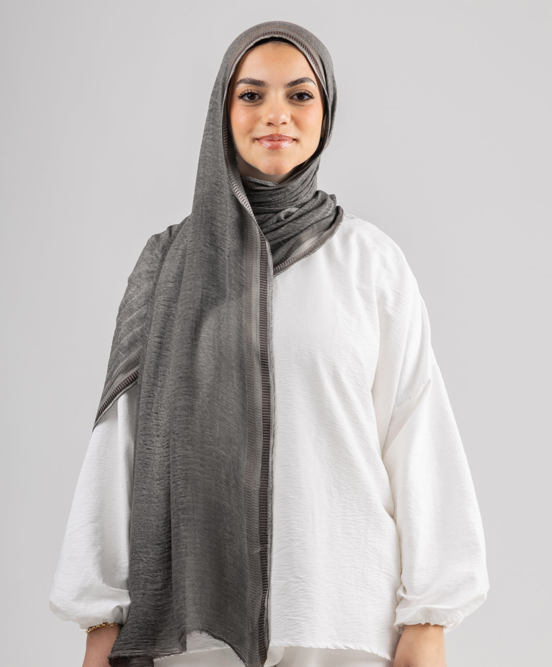 Lined Marble Linen Scarf