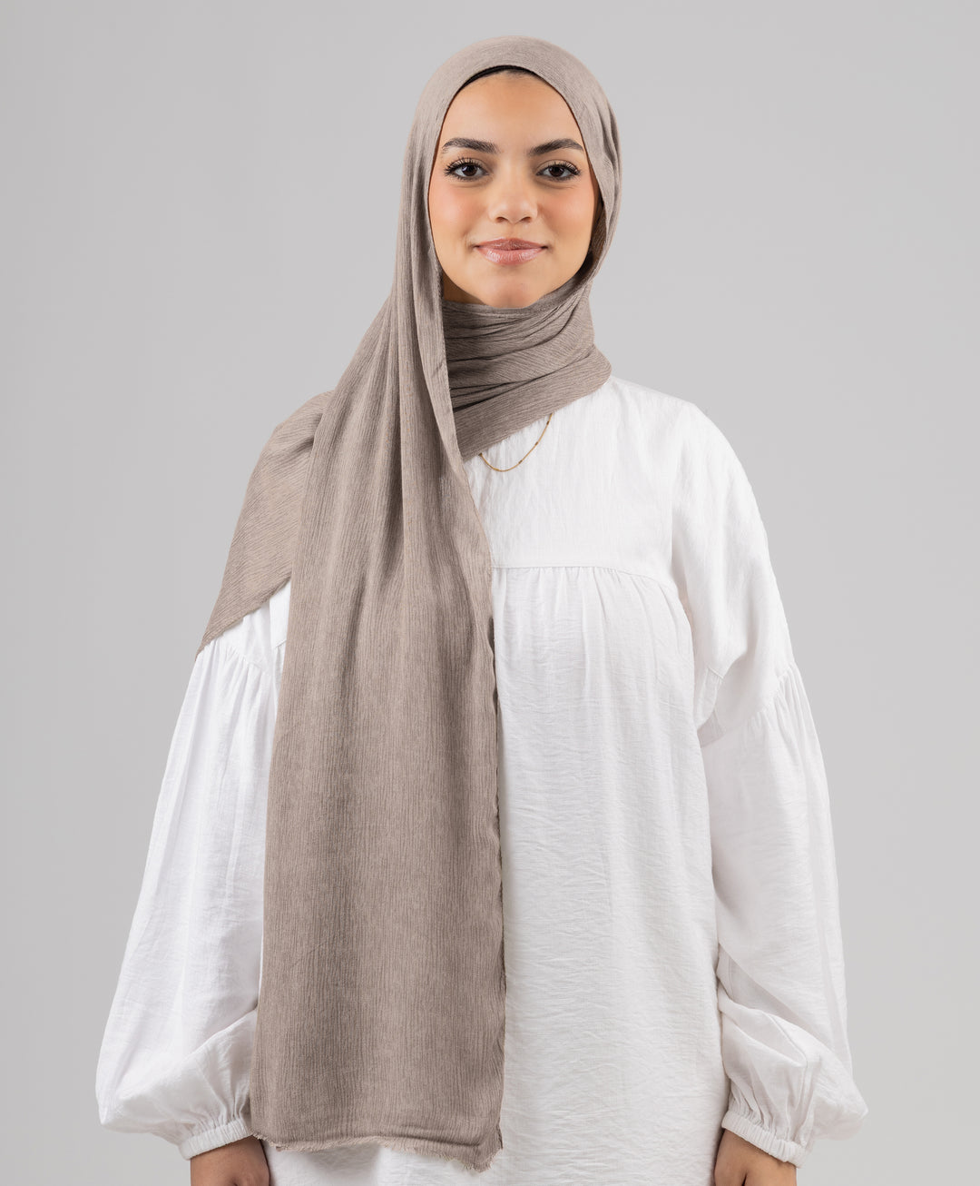 Foggy Marble Tassels Cotton Scarf