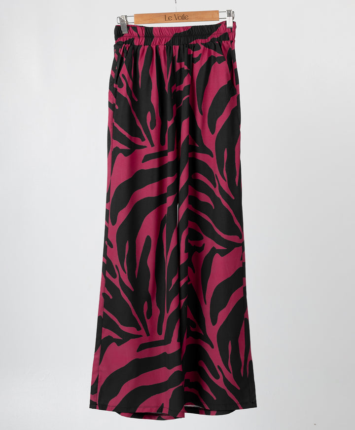 Printed Satin Pants